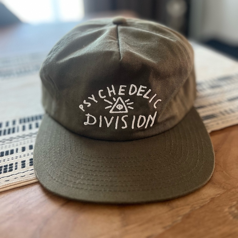 Poler Psychedelic Division Olive Green Hat